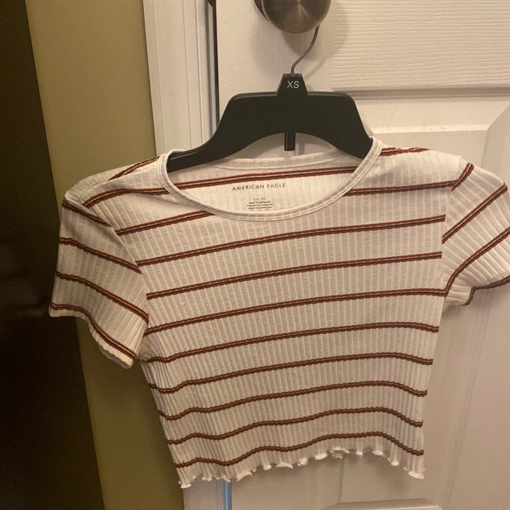 American eagle striped crop top